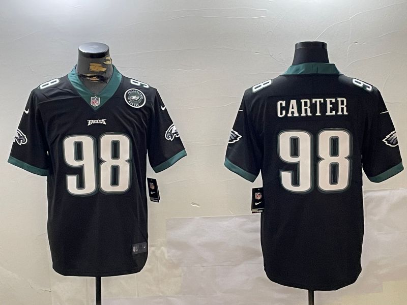 Men Philadelphia Eagles #98 Carter Black 2024 Nike Limited NFL Jersey style 1->philadelphia eagles->NFL Jersey